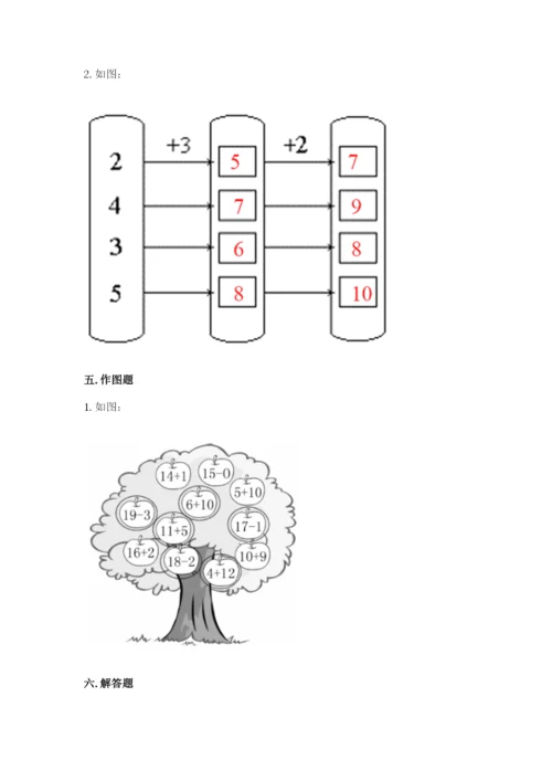 人教版一年级上册数学期末测试卷附答案（轻巧夺冠）.docx