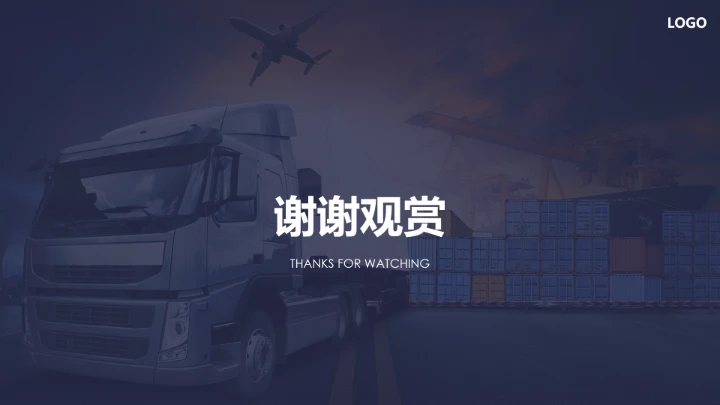 物流行业高端大气物流货运公司介绍通用PPT