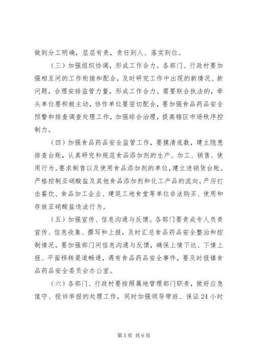 镇人民政府XX年“两会”、“春节”期间食品药品安全保障工作方案.docx