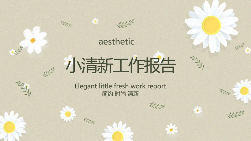 手绘淡雅小清新工作报告动态PPT