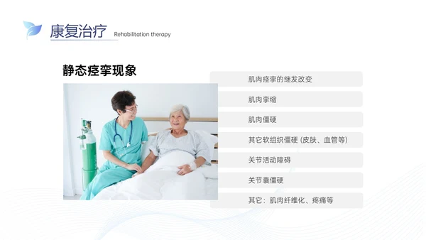 蓝色渐变实拍康复病例讨论医务人员护理康复治疗