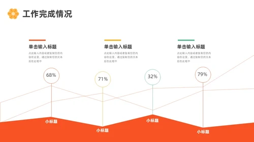 绿色黄色红色花朵简约风运营工作总结ppt模板述职报告