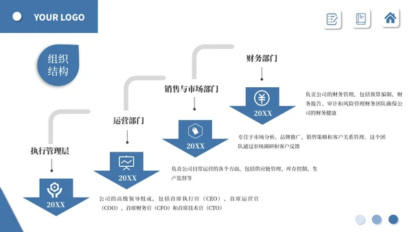 蓝色简约商务员工入职培训PPT通用模板