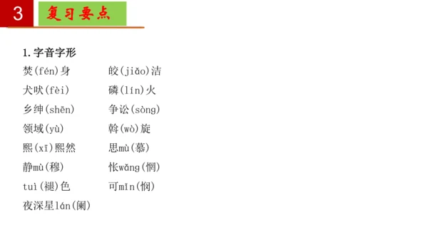 八年级语文下册第一单元-单元复习  课件(共27张PPT)