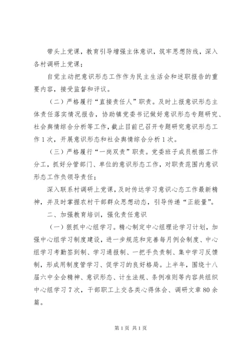 落实意识形态工作责任制的自查报告.docx