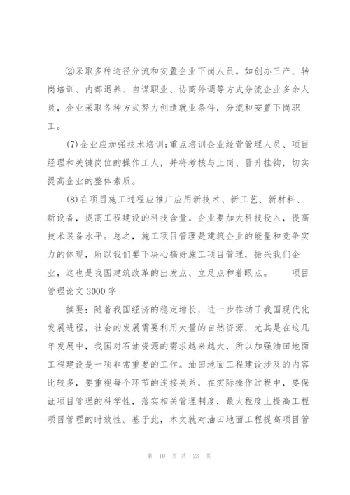项目管理论文3000字3篇.docx
