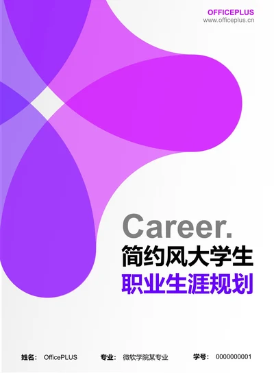 简约风大学生职业生涯规划
