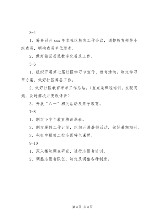 社区老年教育工作计划范文.docx