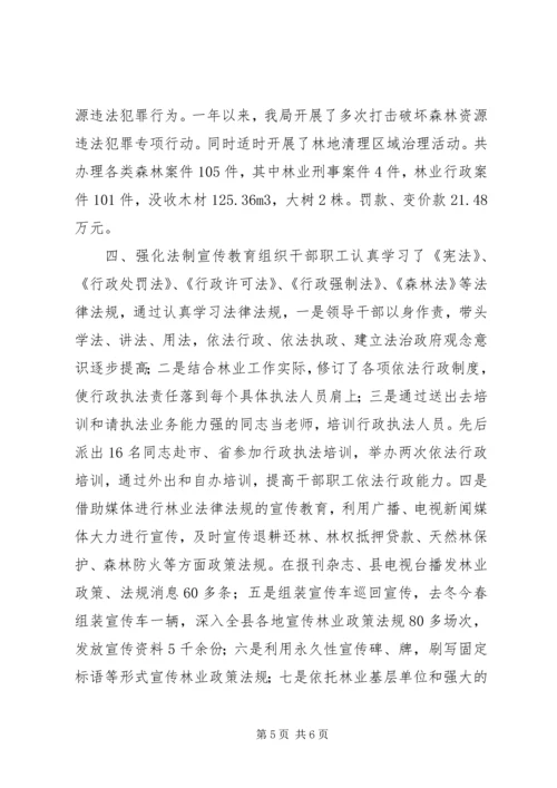 乡镇林业局年度依法行政工作总结.docx