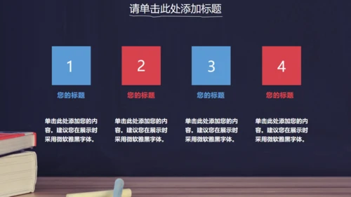 毕业设计答辩汇报通用PPT粉笔书本