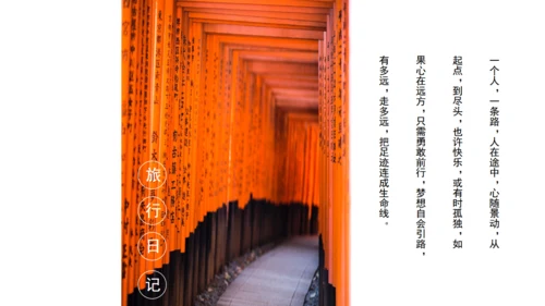 安静的旅行日记通用PPT模板