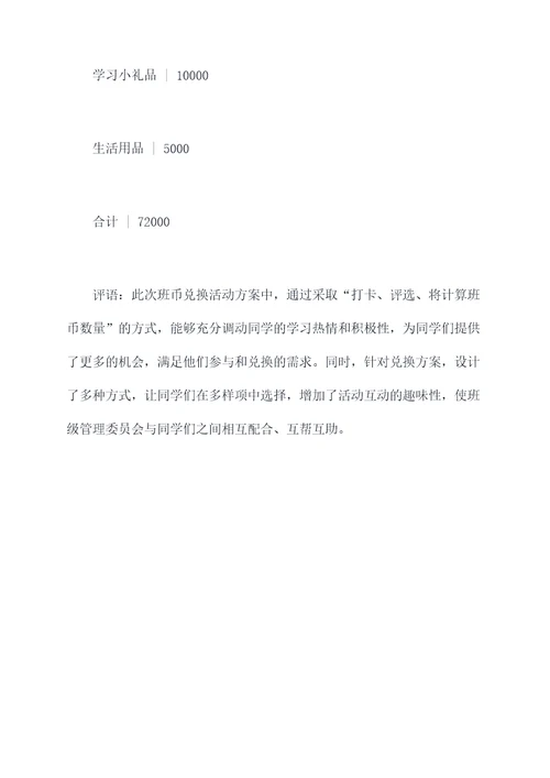 班币兑换活动方案