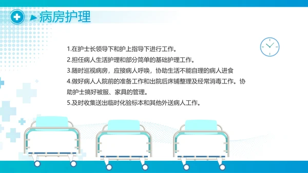 蓝色医疗工作情况汇报动态PPT模板