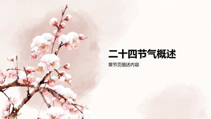 二十四节气小雪PPT模板