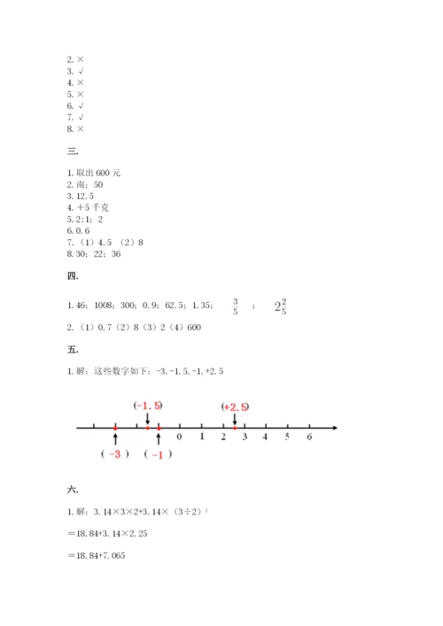 小学毕业班数学检测卷附完整答案【名校卷】.docx