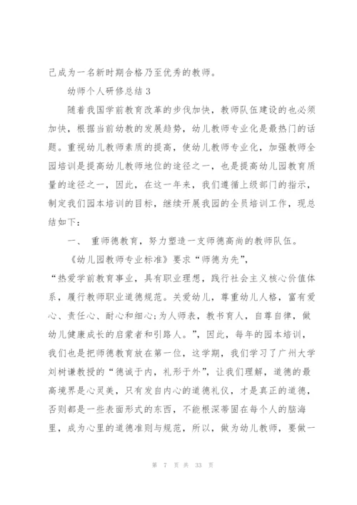 幼师个人研修总结范文十篇.docx