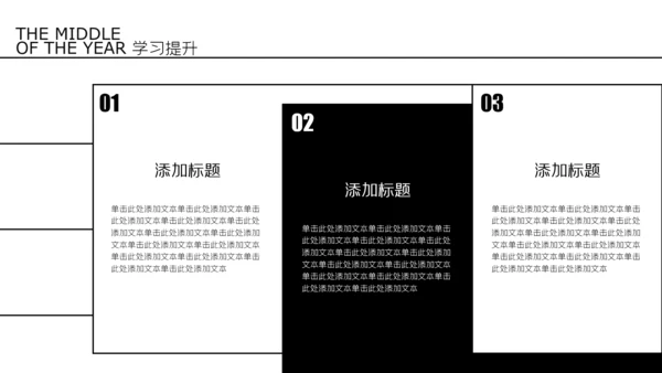 纯黑杂志风年中述职PPT模板