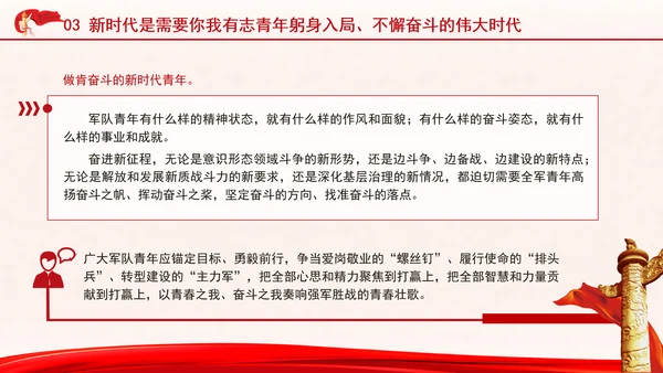 2024年与时代同行为强军奋斗党员上党课PPT