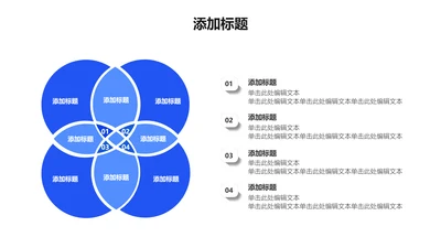 简约风维恩图单项PPT图文页