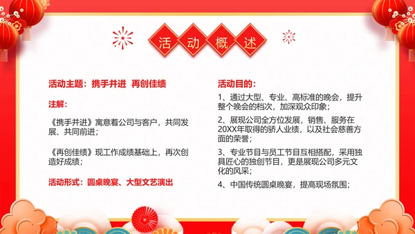 红色喜庆风团拜会新春团拜会PPT模板春节