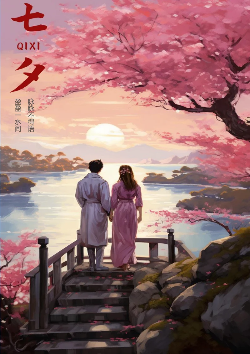 盈盈一水间七夕海报