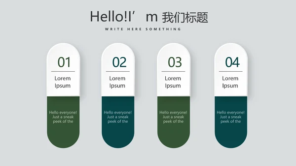 绿色小清新微立体述职报告工作总结通用PPT动态模板封面含PS