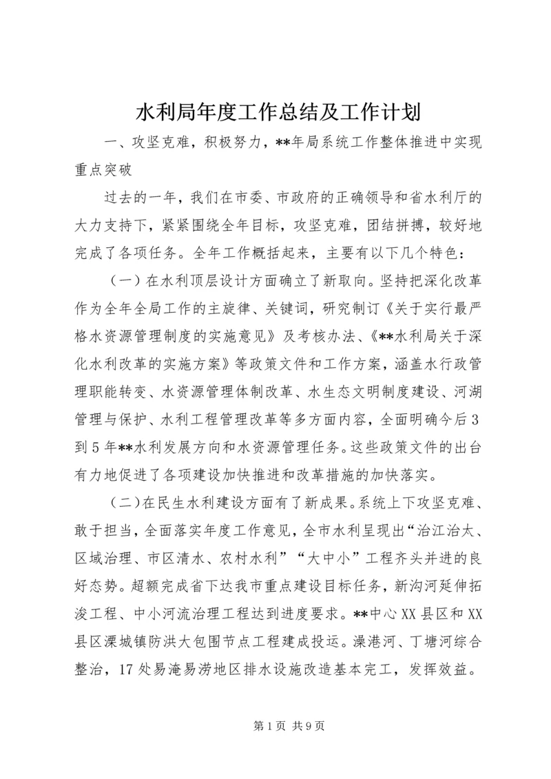 水利局年度工作总结及工作计划 (2).docx