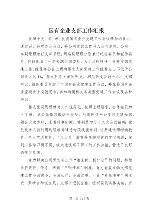 国有企业支部工作汇报.docx