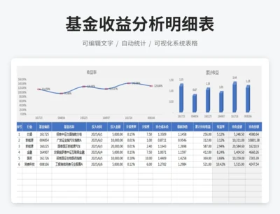 基金收益分析明细表