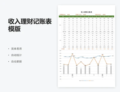 收入理财记账表模版