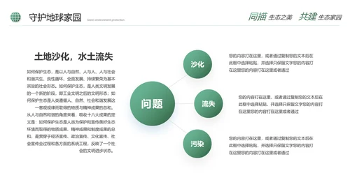 绿色简约生态文明建设生态环保培训ppt模板