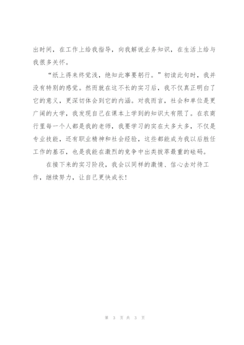 银行实习大堂经理个人工作总结范文参考.docx