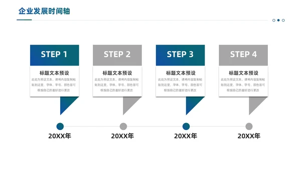 通用商务风企业发展时间轴PPT图表