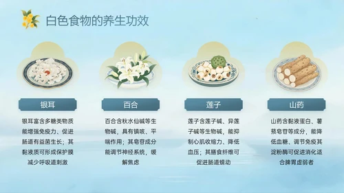 蓝绿黄色中国风白露节气PPT模板