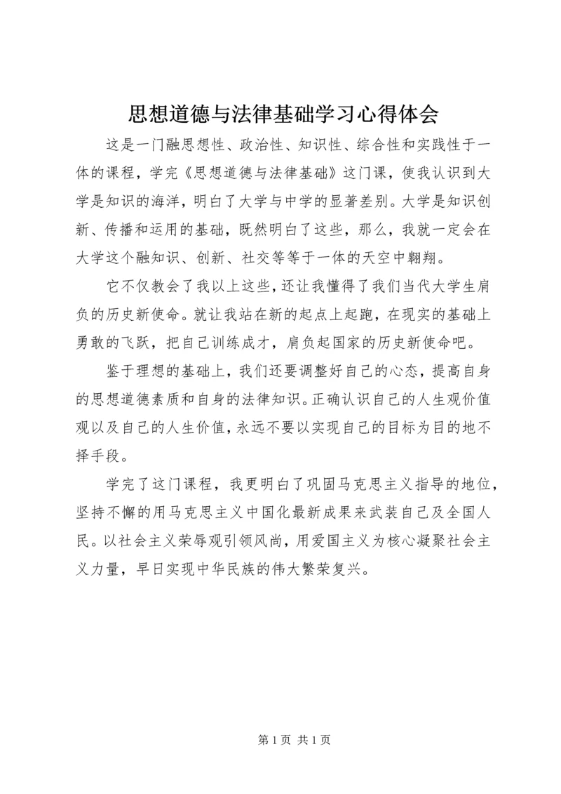 思想道德与法律基础学习心得体会.docx