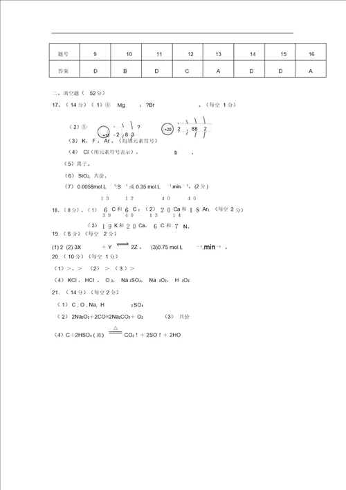 贵州省湄潭中学1112学年高一化学下学期期中考试试题会员独享