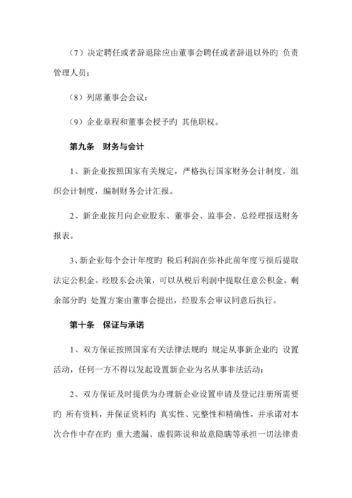 共同出资成立新公司方案.docx