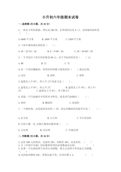 小升初六年级期末试卷及参考答案【培优b卷】.docx