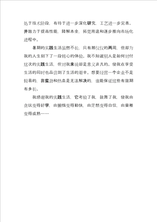 暑期实践报告例文
