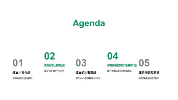 课文精析教学PPT模板