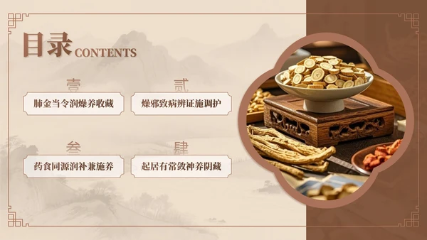 棕色系中国风中医课堂PPT模板