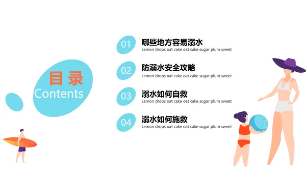 生命无价预防溺水主题班会ppt模板