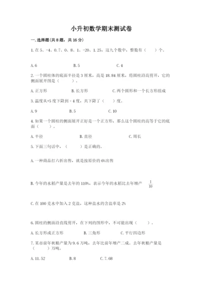 小升初数学期末测试卷【完整版】.docx