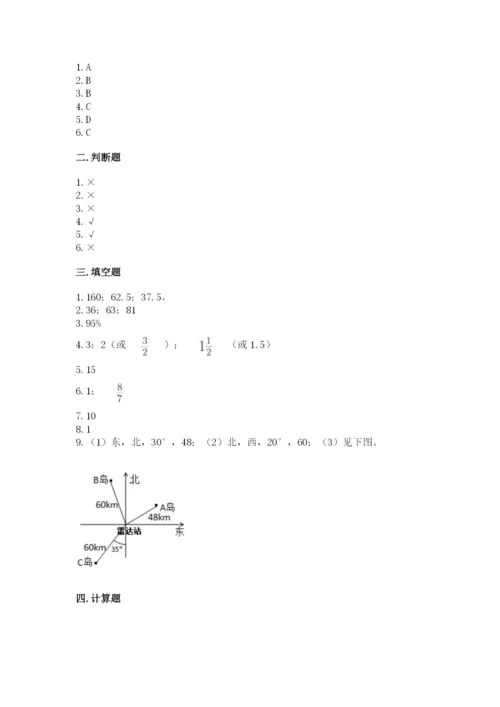 小学数学六年级上册期末考试试卷及参考答案（综合卷）.docx