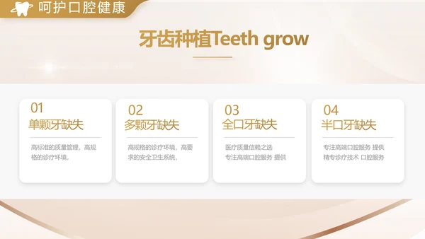 金色高档牙科口腔医学工作总结PPT