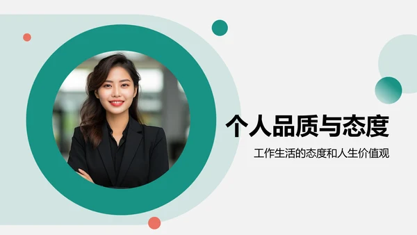 绿色商务风人物介绍通用模板PPT模板