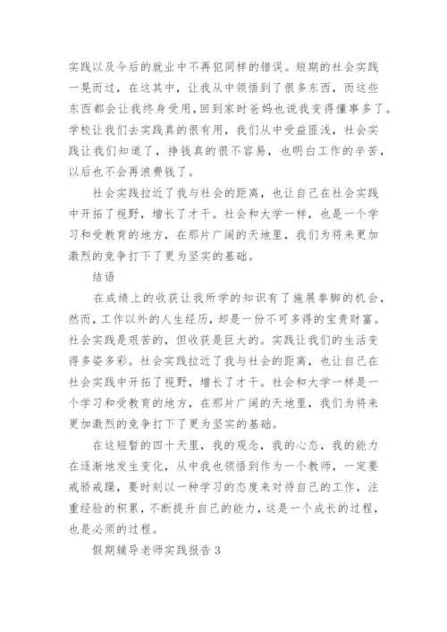 大学生假期辅导老师实践报告范文5篇.docx