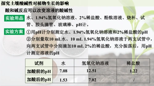 跨学科实践活动9  探究土壤酸碱性对植物生长的影响课件(共33张PPT)