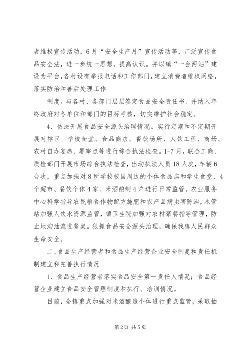 县贯彻实施食品安全法汇报 (3).docx