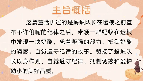 语文部编版三年级上册第十一课一块奶酪PPT模板
